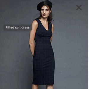 Simons Fitted Suit Dress Marine Blue